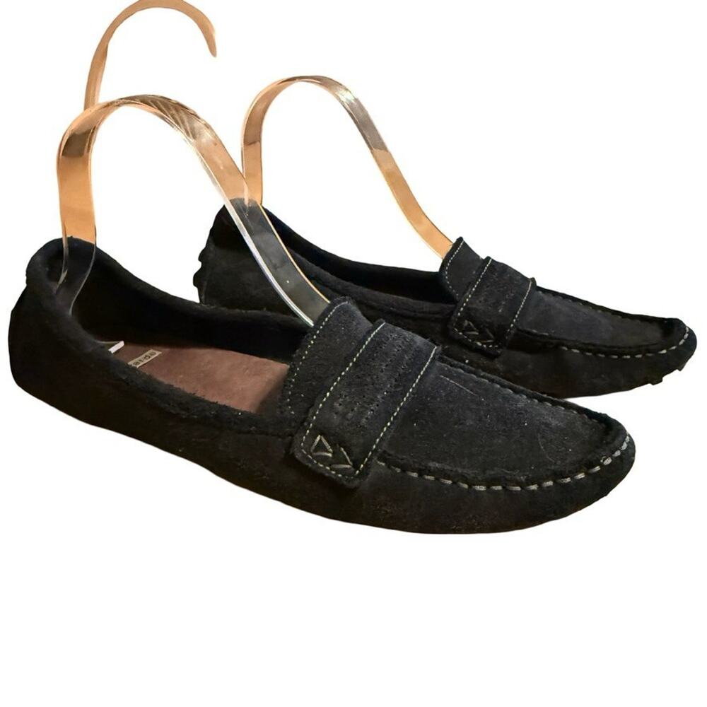 Bernardo Black Suede 1946 Casual Slip On Driving Mocs Loafers Leather Shoes 8.5